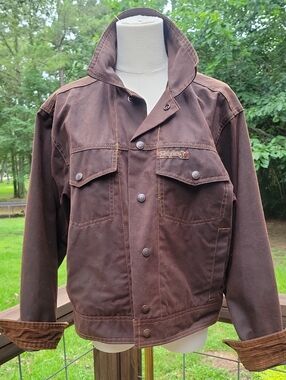 Unisex Driza-Bone Brown Waxed Canvas Field Jacket